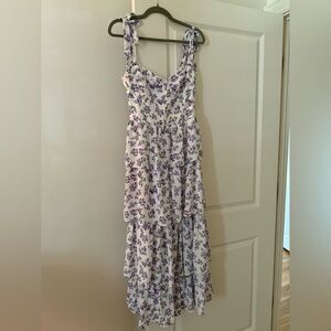 WAYF Darlene tiered rufffle maxi dress size M